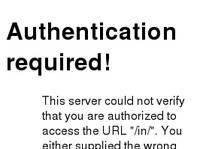 Authentication required!